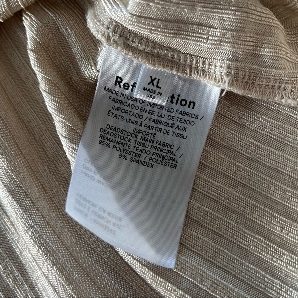 Reformation Cream Ribbed Button-Down Top - Picture 6 of 10